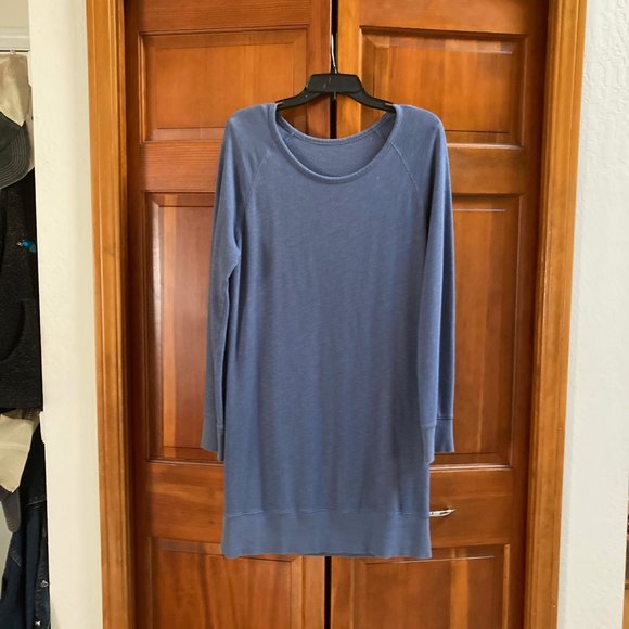 Blue Sweatshirt Dress - Size Large - Picture 3 of 4
